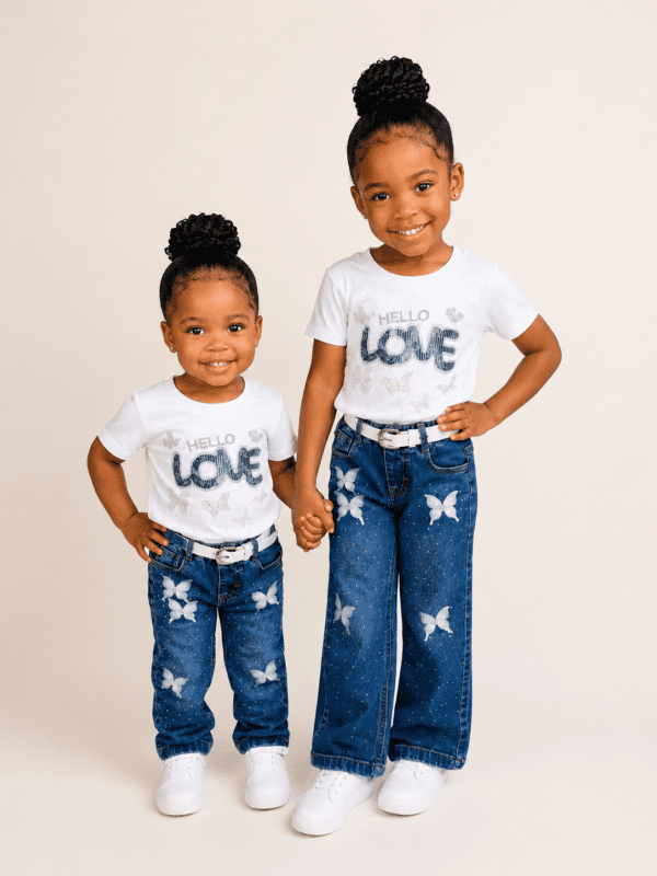 ✨ Girls 2pcs Butterfly Glam Set- Preorder ✨