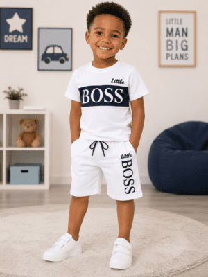 🤍 Cotton Little BOSS 2-Piece Set 🤍🇬🇭