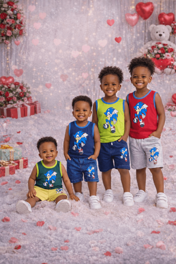 🤗Boys Sonic Adventure 2-Piece Set🤗🇬🇭