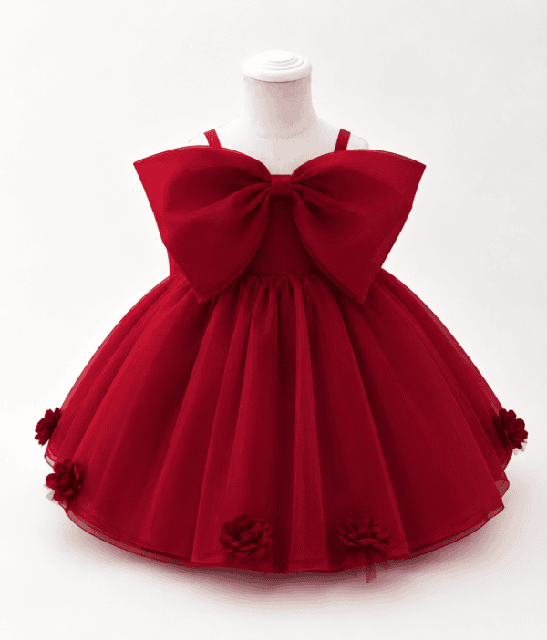 Girls fluffy dress red - moq 1 , 160gh 3-5yrs