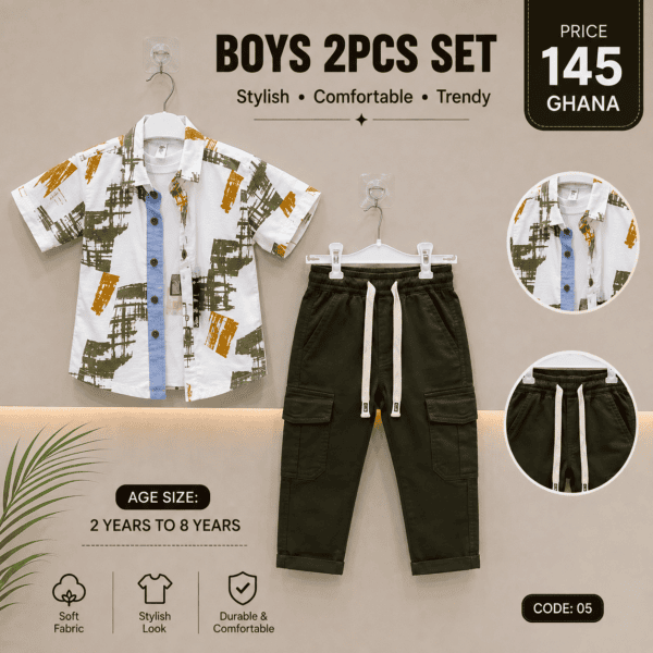 Boys classic 3pcs wear - 2years to 7yrs - 145gh moq 5pcs