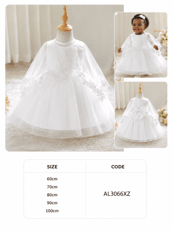 Girls small gown -newborn to 36 months - Gh 155
