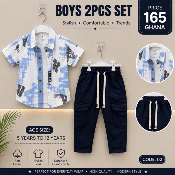 Boys high grade 3pcs set -5yrs to 12yrs -moq 5 / Gh 165