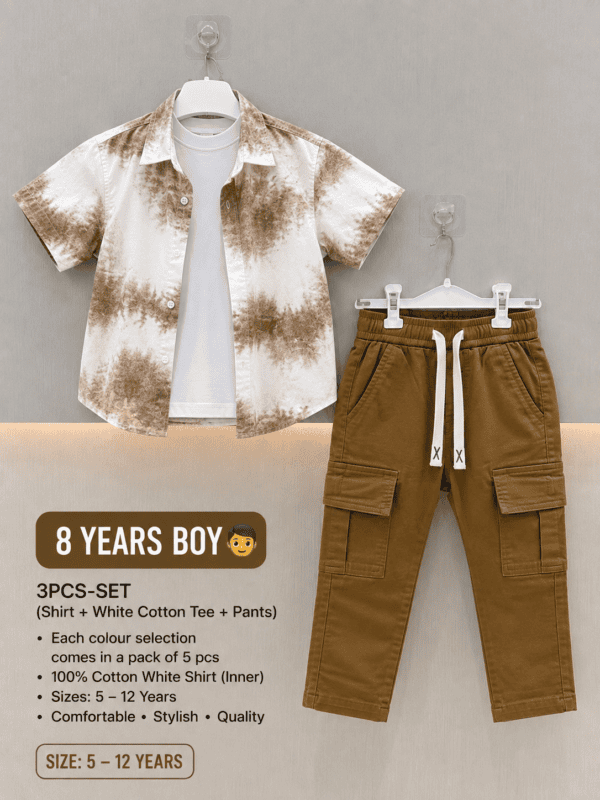Boys high quality 3pcs set - 5 -12 yrs ( 165Gh ) moq 5 pcs