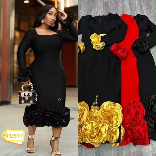 Ladies quality bandage dress fluffy Gh 500.00