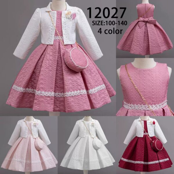 Girls gown - 3-7 years 3 pcs set Gh 195 gh