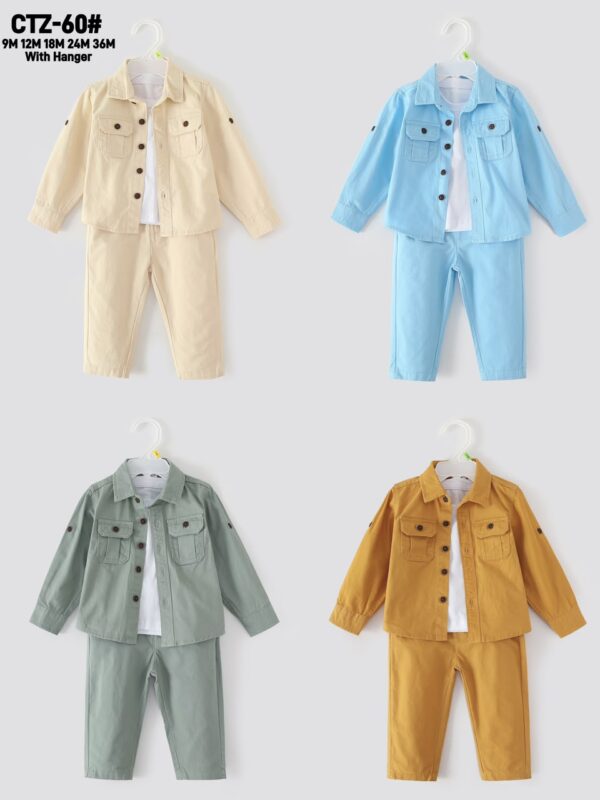 Linen boys’ 3-piece set 👕✨Moq 5 . 135 gh