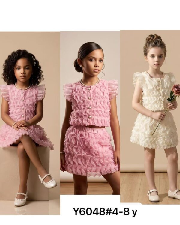 Fluffy girls 2pcs set moq 5 pcs 110gh